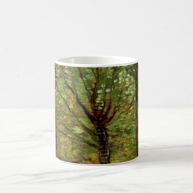 Träd och undervegetation av Vincent van Gogh Kaffemugg (Center)