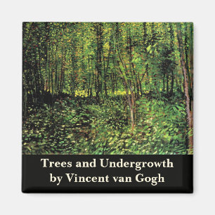 Träd och undervegetation av Vincent van Gogh Magnet