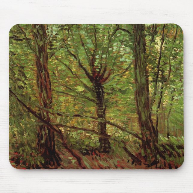Träd och undervegetation av Vincent van Gogh Musmatta (Framsidan)