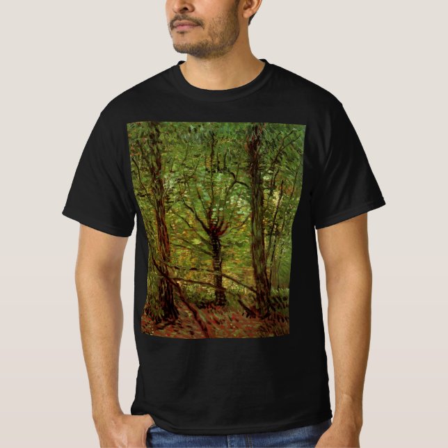 Träd och undervegetation av Vincent van Gogh T Shirt (Framsida)