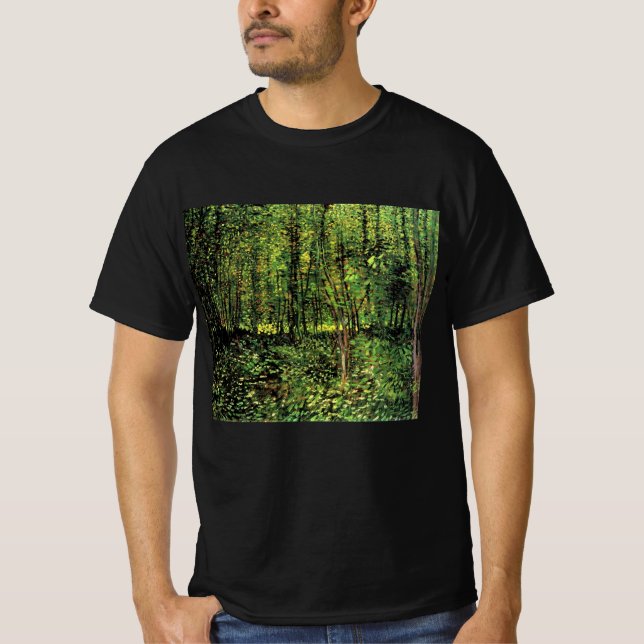 Träd och undervegetation av Vincent van Gogh T Shirt (Framsida)