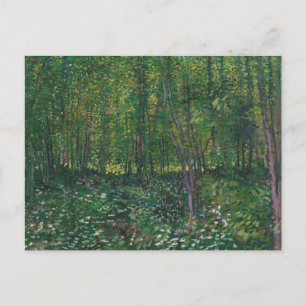 Träd och undervegetation av Vincent Van Gogh Vykort