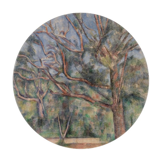 Träd och väg, postimpressionistiskt landskap (Framsidan)