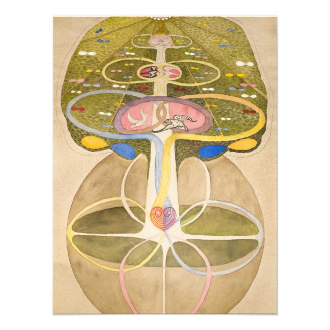 Träd of Knowledge by Hilma af Klint Fototryck (Framsidan)