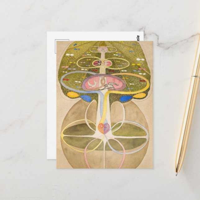 Träd of Knowledge by Hilma af Klint Vykort (Fram/Back In Situ)