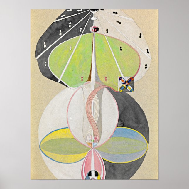 Träd of Knowledge, No.2, 1915 by Hilma af Klint Poster (Framsidan)