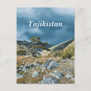 Träd om Fann-bergen i Tadzjikistan Vykort
