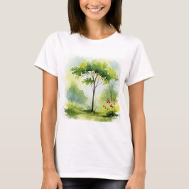 Träd omgivet av grön växtlighet t shirt