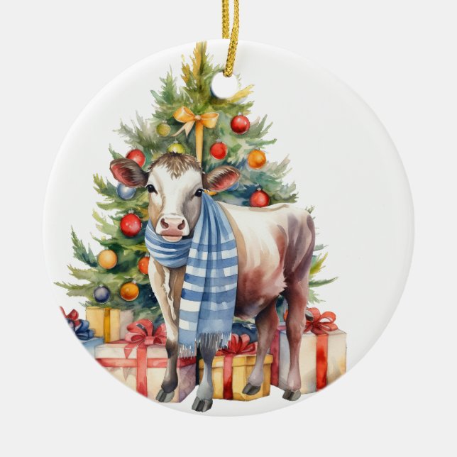 Träd Ornament med kalv Ornament (Framsidan)