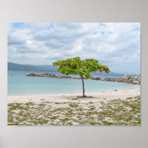 TRÄD PÅ AVSETT BEACH I JAMAICA POSTER