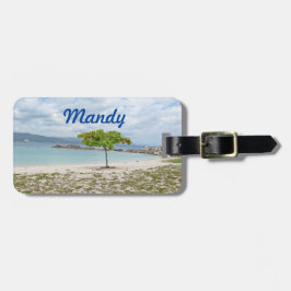 TRÄD PÅ EN AVSEDD BACK I JAMAICA-ANPASSNINGSBARNA BAGAGEBRICKA