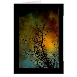 träd på en stormmorgon hälsningskort