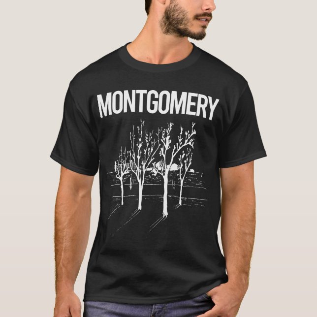 Träd på gator i Montgomery T Shirt (Framsida)