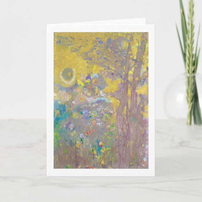 Träd på Gultens bakgrund, Gör om Kort (Framsida)