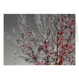 Träd på hoppkortet hälsningskort