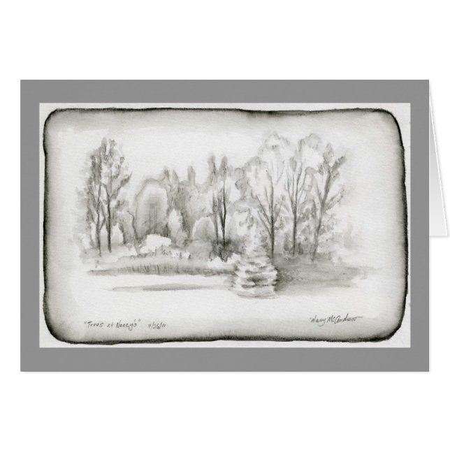 "Träd på Nancy ", Hälsningskort (Framsidan Horizontal)