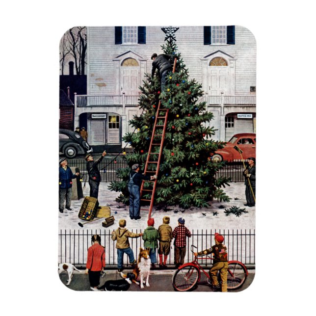 Träd på Town Square Magnet (Vertikal)