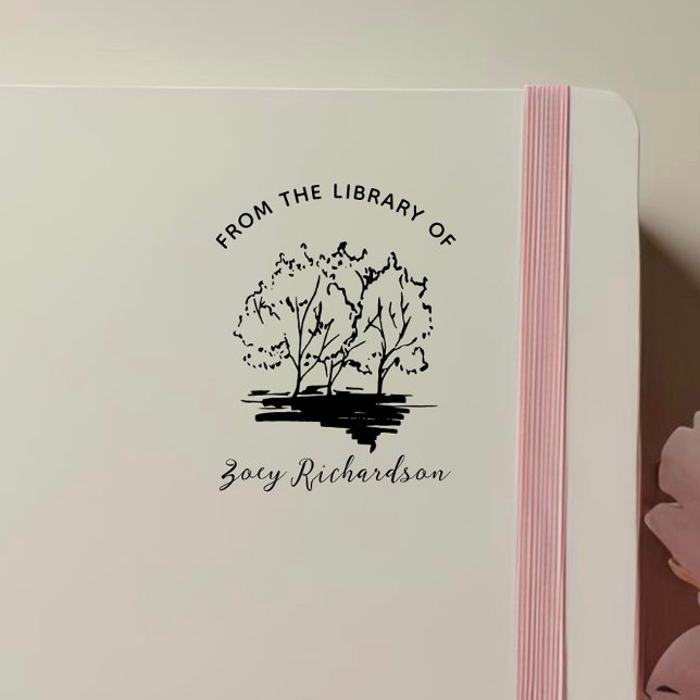 Träd Personlig Bok Bibliotek Självfärgande Stämpel (Skapare uppladdad)