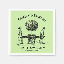 Träd Personlig Family Reunion Papper Napkins Pappersservett