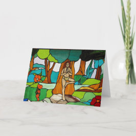 Träd poserar noterar kortet kort