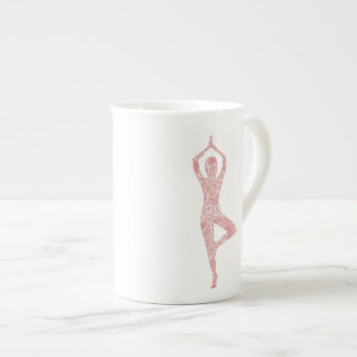 Träd poserar Yoga Benporslin Mugg