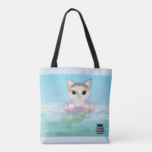 Träd Purrmaids med en Calicokatt Tygkasse