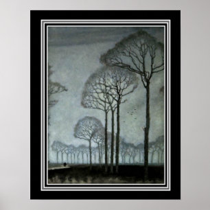 Träd, rad av Jan Mankes ca 1915-16x20 Poster