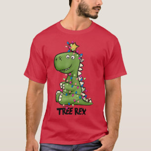 Träd Re Dinosaur jul Costume Julafton Träd Light T Shirt