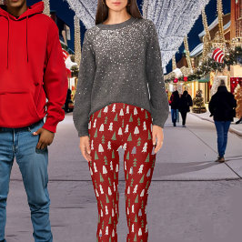 Träd Red i julklapp Leggings