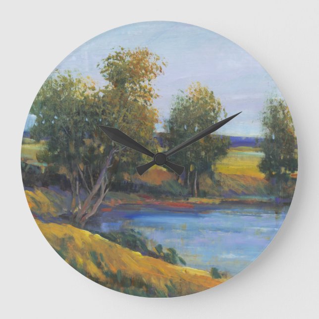 Träd Reflection II Stor Klocka (Framsida)