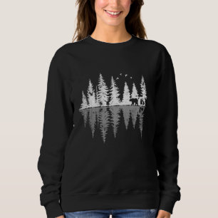 Träd Reflektion Vilda Djur Natur Björn Utomhus T Shirt