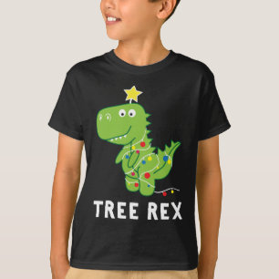 Träd Rex. Animal Pun Funny Dinosaur jul Paja T Shirt