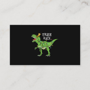Träd Rex Dinosaur Funny Cute jul Pajama Julafton Visitkort