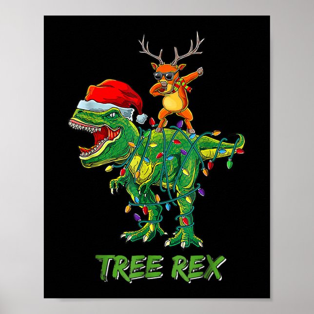 Träd Rex Dinosaur jul Costume Julafton Träd Ligh Poster (Framsidan)