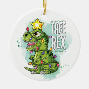 Träd Rex Dinosaur Julgransprydnad Keramik