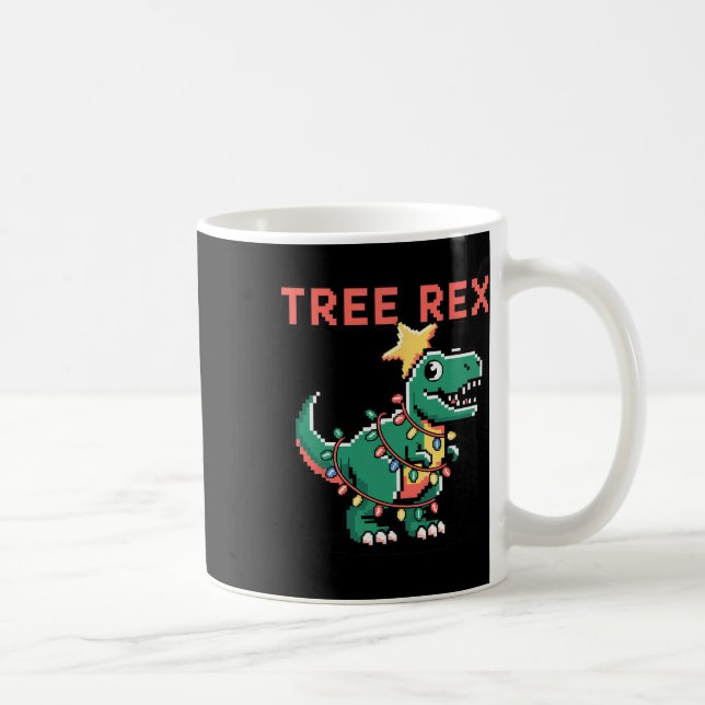 Träd Rex ful jultröja Dinosaur jul Kaffemugg (Höger)