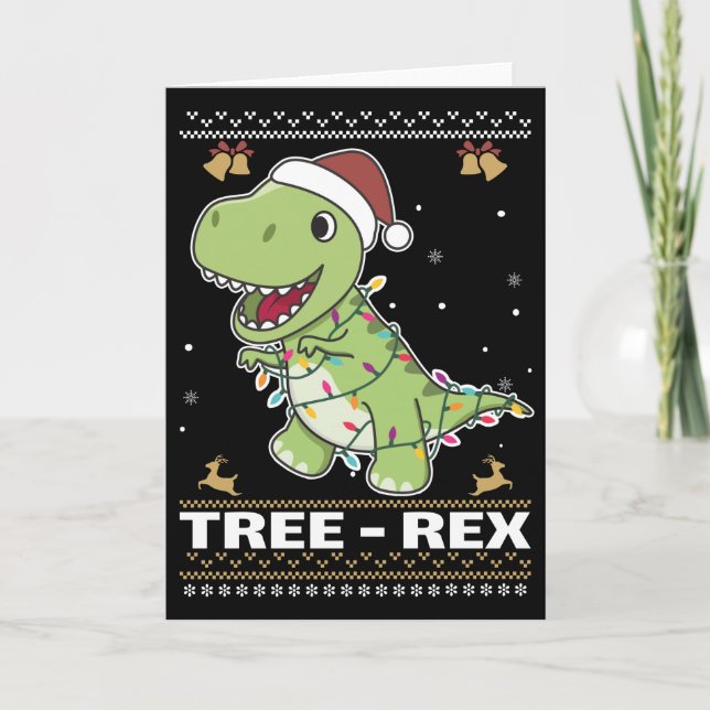 Träd-Rex Funny Dinosaur Pun T-Rex Kort (Framsida)