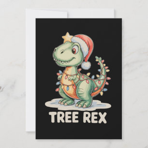 Träd Rex jul dinosaurie Xmas lampor T Rex Julkort
