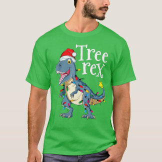 Träd Rex jul Pajamas Boys Kids TRex Dinosaur T Shirt