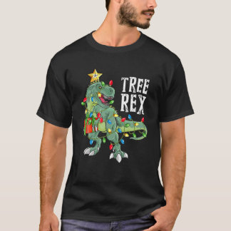 Träd Rex jul Tee Dinosaur Julafton Gift För barn