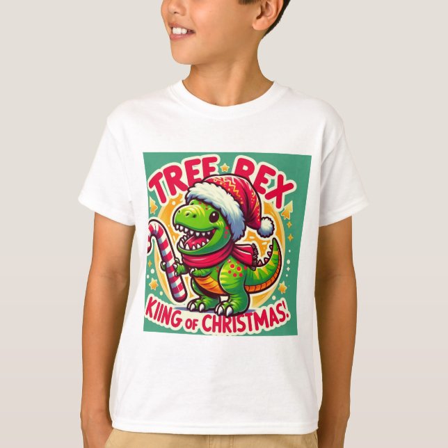 Träd Rex - Ljuskjul T-Rex T-Shirt (Framsida)