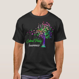 Träd Ribbon Cerebral Palsy Awareness T Shirt