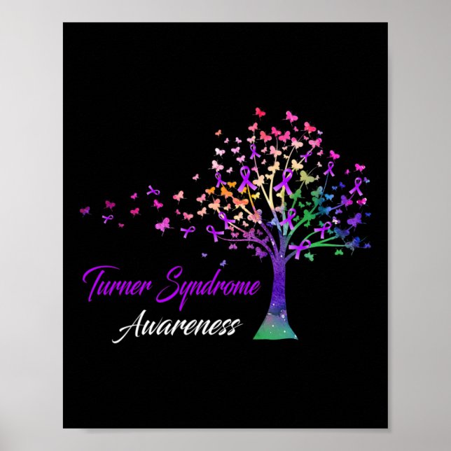 Träd Ribbon Turner Syndrome Awareness Poster (Framsidan)