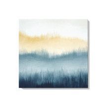 Träd Ridge Watercolor Canvas Art - Blue