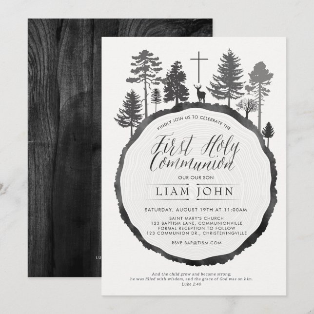 Träd Ring med inbjudan till Hjort-kommissionen (Fram/baksida)