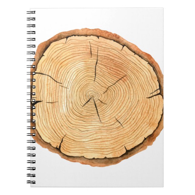 Träd ringar. Vattenfärgillustration. hand plockade Anteckningsbok (Framsidan)