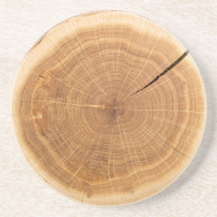 Träd Ringlet Slice - Naturligt trä Underlägg