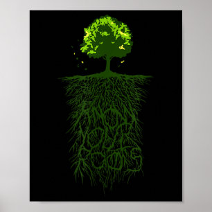Träd Root känner till Ursprung-naturen Poster