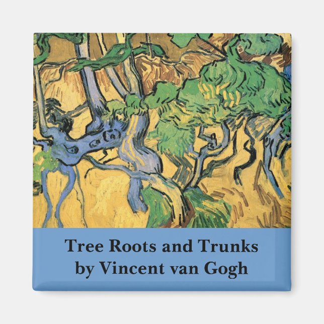 Träd Roots and Trunks av Vincent van Gogh Magnet (Framsidan)
