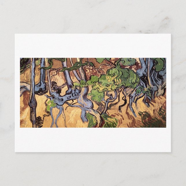 Träd Roots and Trunks (F816)Van Gogh Fine Art Vykort (Framsida)